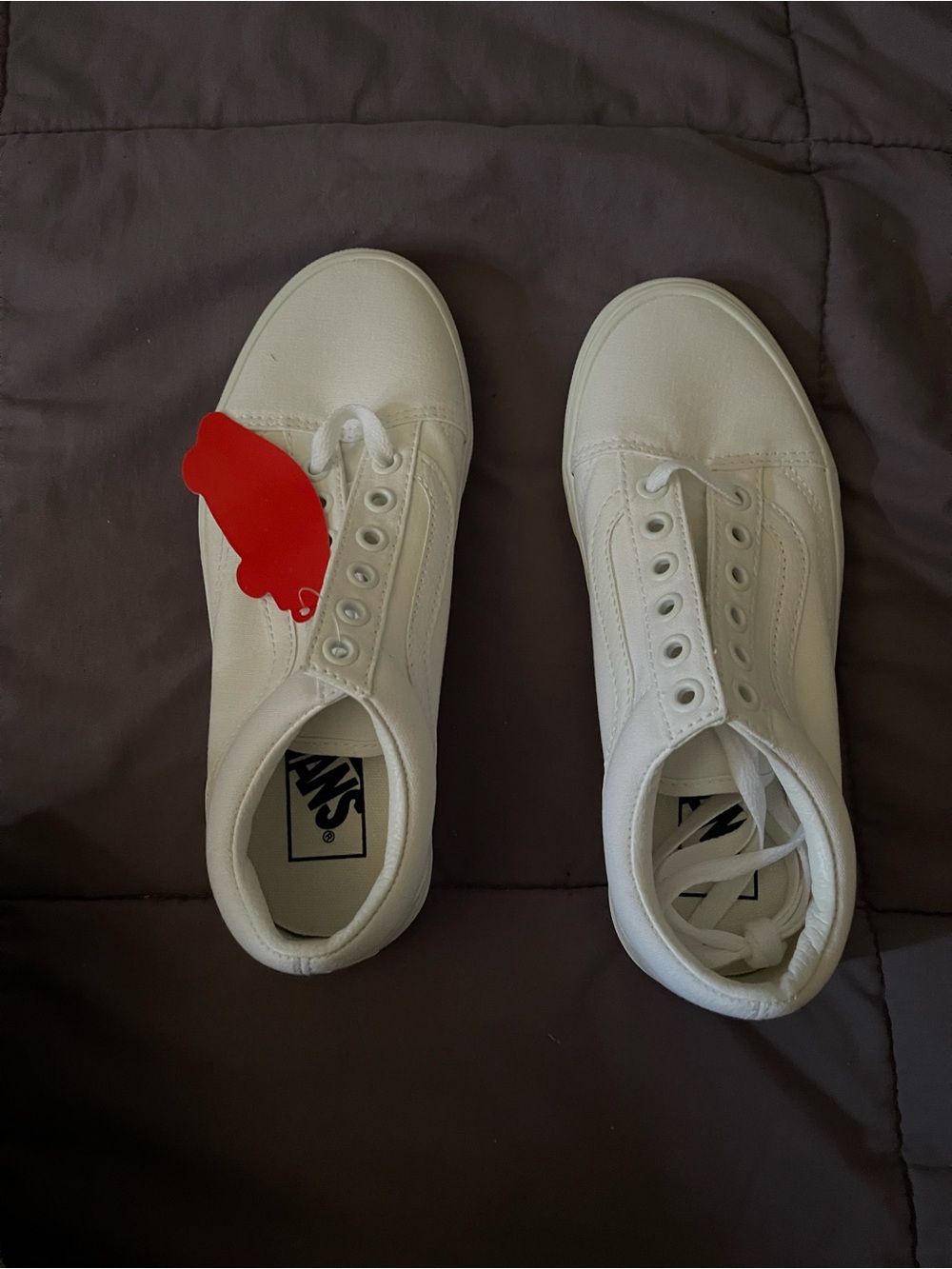 VANS Old Skool Platform True White Shoes Size 6